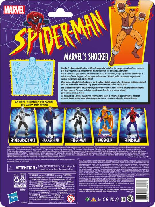 Produktbild Hasbro Marvel Legends Series Spider-Man 15 cm grosse Marvel’s Shocker Action-Figur, enthält 4 Accessories
