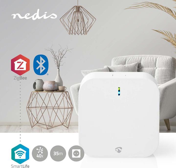 Image du produit Nedis Passerelle Zigbee | 50 appareils | Alimentation secteur | Android™ / IOS | Blanc