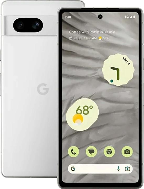Google Pixel 7a (128 GB, Snow, 6.10", SIM + eSIM, 64 Mpx, 5G)