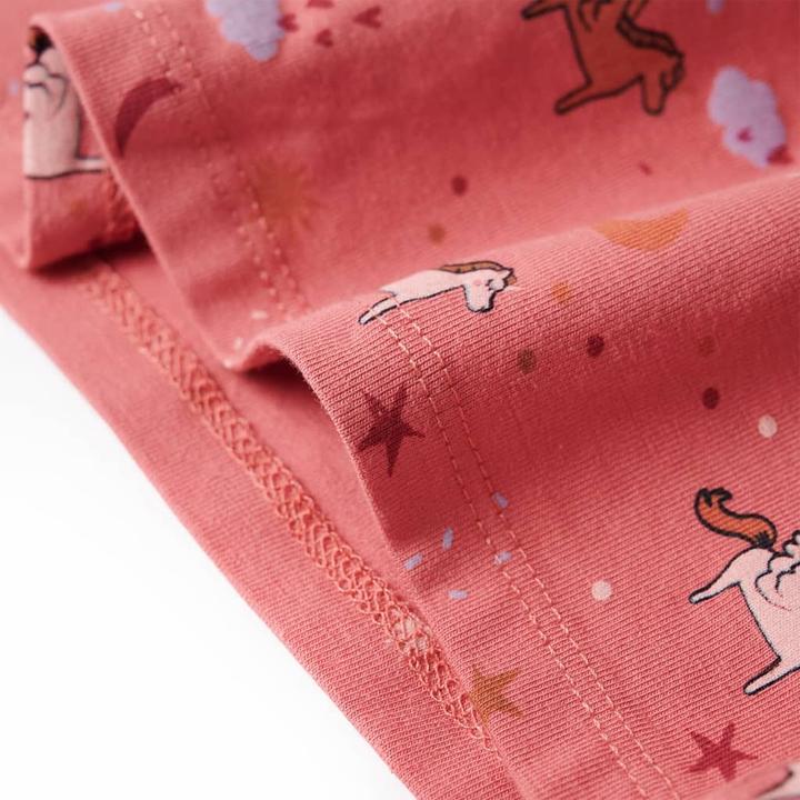 Produktbild VidaXL Kinderpyjama mit Langen Ärmeln Altrosa 140,Material: 95 (140)