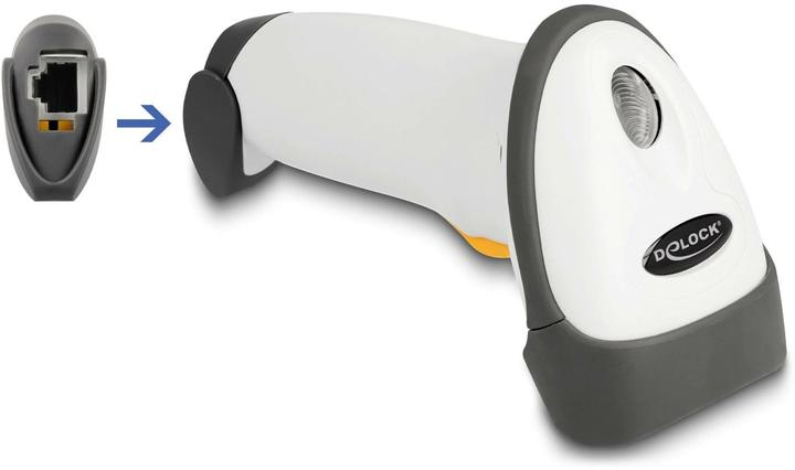 Actual product image Delock USB barcode scanner 1D with connection cable and holder (1D barcodes)