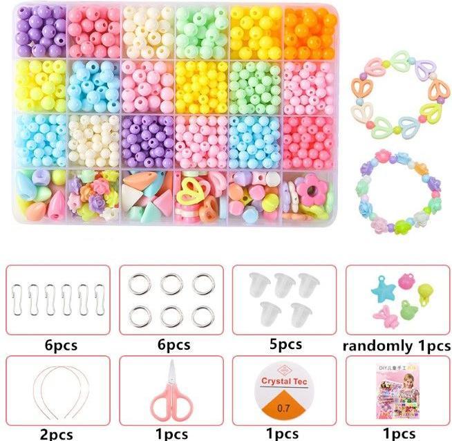 Produktbild MU Classic Kinder Perlen Schmuck DIY für Armband und Kette