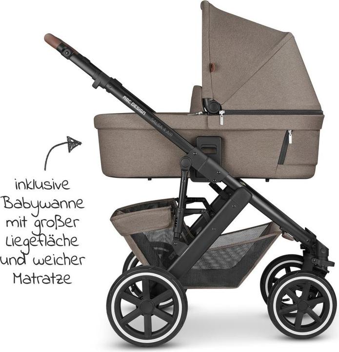 Produktbild ABC Design Kombikinderwagen Kombi-Kinderwagen Salsa 4 Air - inkl. Babywanne &