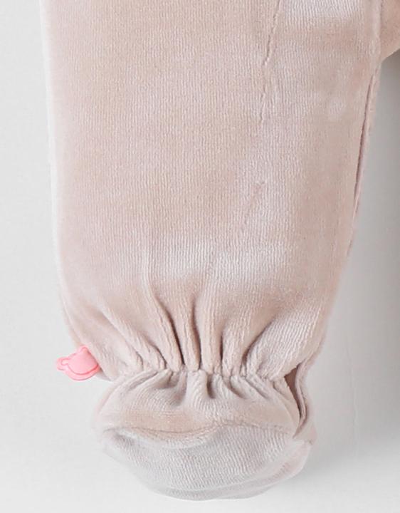 Actual product image Noukies Romper suit velour with tiger heads beige size 74 (74)