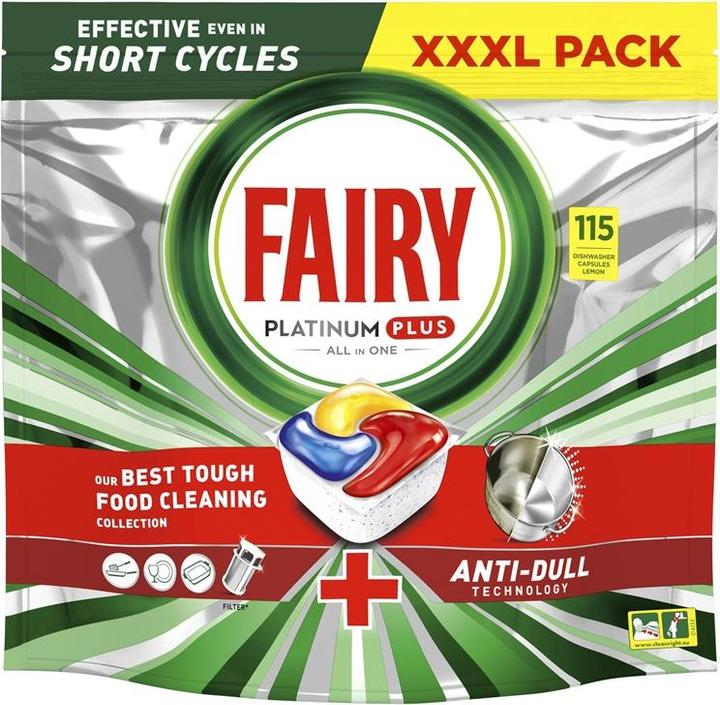 Actual product image Fairy Platinum Plus All-in-One (Tabs, 115 x)