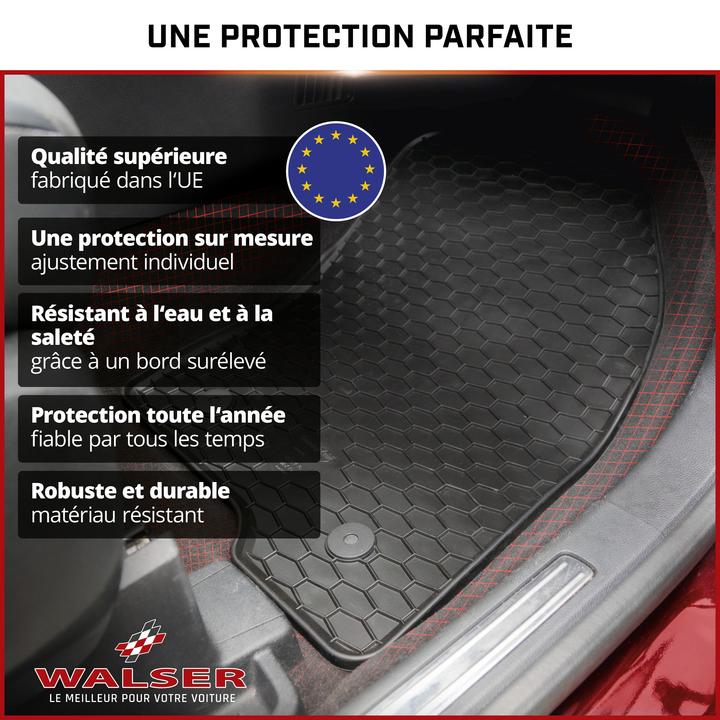 Actual product image Walser Rubber mats suitable for Kia Sportage V 2021-Today, Hyundai Tucson 2020-Today (2 front mats + 2 rear mats)