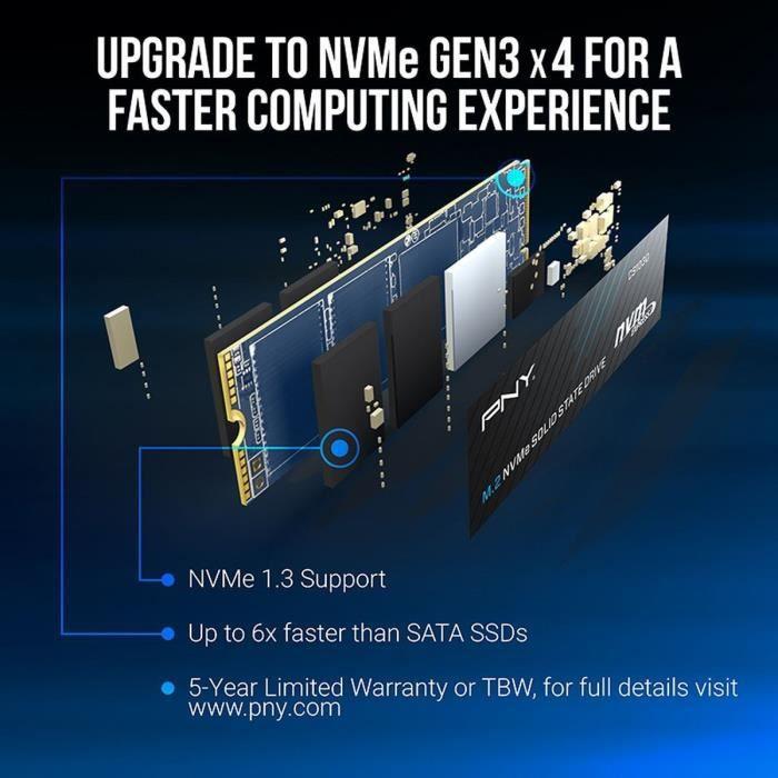 Produktbild PNY CS1030 (500 GB, M.2 2280)