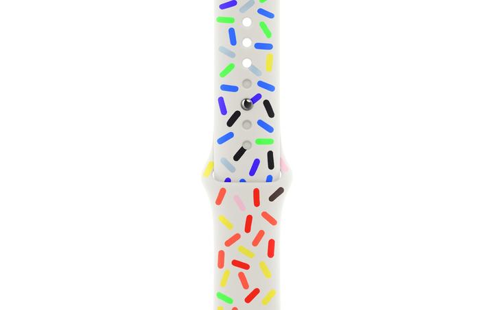 Actual product image Apple Pride Edition Sport Band S/M (41 mm, Fluoroelastomer, Apple Watch Series 7, Apple Watch Series 9, Apple Watch Series 8)