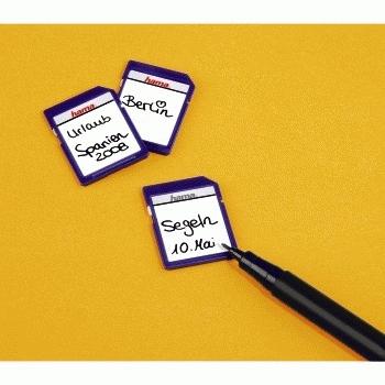 Actual product image Hama Memory card labels SD/MMC 18 pieces bw/ws