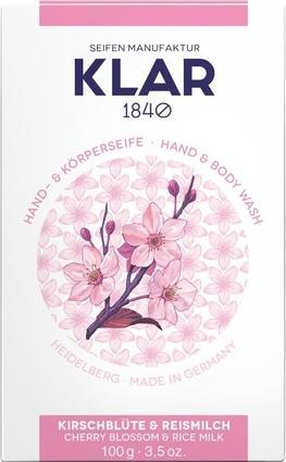 Produktbild Klar Kirschblüten- & Reismilchseife 100 g (Hartseife)