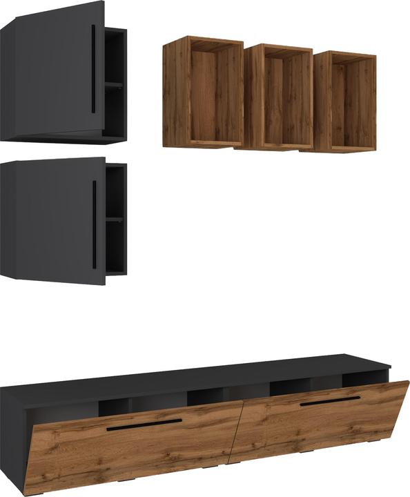 Image du produit VCM TV Lowboard Armoire de télévision Meuble de salon Meuble annexe Arila L (190 x 40 x 200 cm)