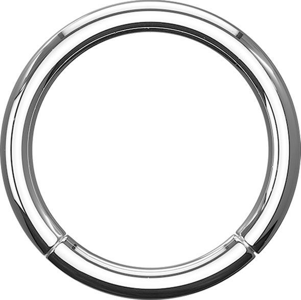 Star Piercing Micro Segmentring klappbar silber (ohne Messing, Titan G23)