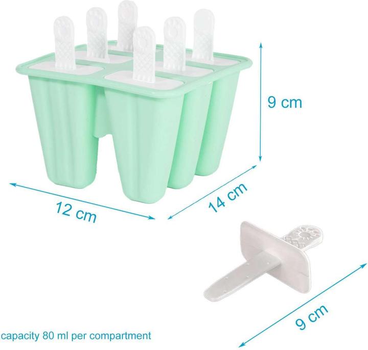 Immagine prodotto Intirilife Stampo per ghiaccio in silicone con 6 cavità