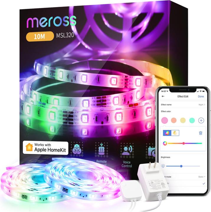 Meross LED strips (Multicoloured, 0.20 cm, Indoor)