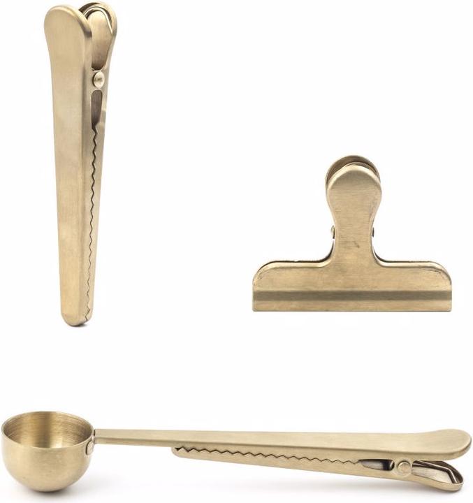 Kikkerland Clip in ottone (3 x)