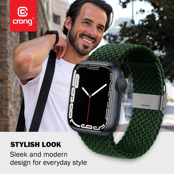 Immagine prodotto Crong Wave Band Cinturino intrecciato Orologio 42 (42 mm, Fibre di poliestere)
