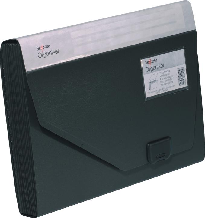 Produktbild Snopake Fächermappe A4 PP 13 Fächer schwarz (A4, 1 x)