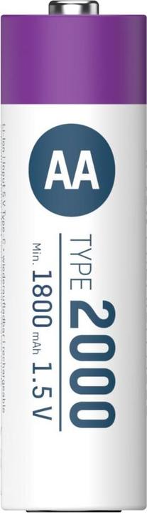 Productafbeelding Ansmann 1312-0036 Li-Ion oplaadbare batterijen Mignon AA type 2000 (min. 1800 mAh) 4-pak doos (4 Pcs., AA, 1800 mAh)
