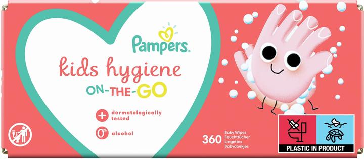 Produktbild Pampers Kids Hygiene On-The-Go Wipes. 9 Pack, 360 Serv.