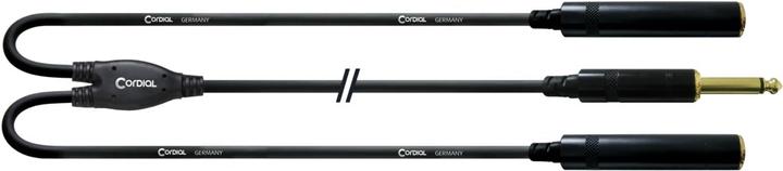 Immagine prodotto Cordial CFY 0.3 PGG - Cavo a Y 6.3mm jack mono - 2x 6.3mm presa jack mono (0.30 m, Jack 6,3 mm)