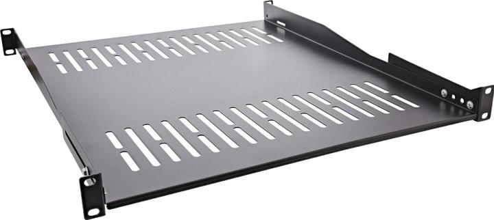 Produktbild InLine 19" Fachboden, 550mm, 50kg, 1HE, RAL 9005 schwarz