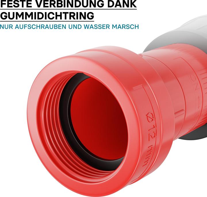 Image du produit Wiltec Buse de lance d'incendie Bec de tuyau d'incendie petit jet 1.5 pouce pompiers, chantiers