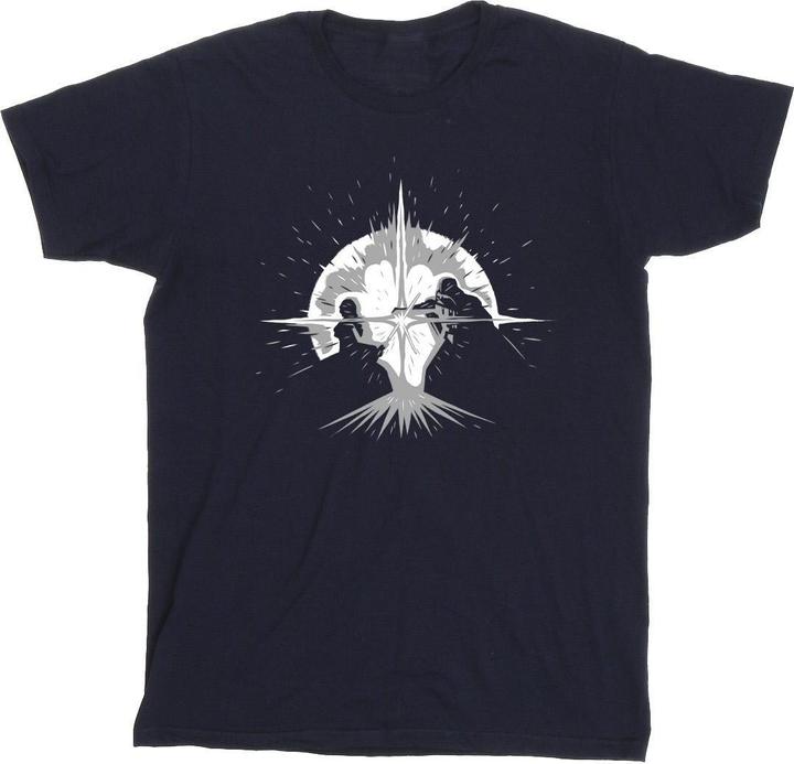 Actual product image Star Wars Mens Obi-Wan Kenobi Saber Silhouette Fight T-Shirt (XL)