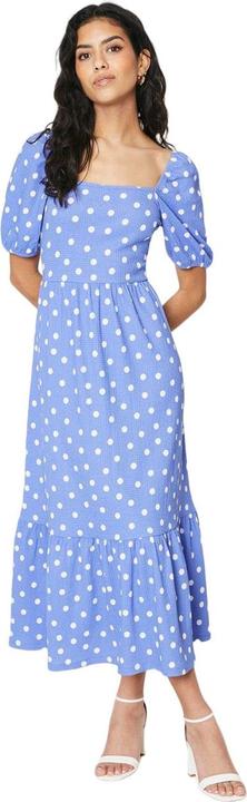 Actual product image Dorothy Perkins Womens/Ladies Spotted Square Neck Petite Midi Dress (42 D)