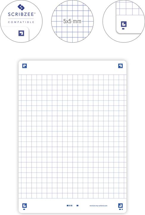 Immagine prodotto Oxford Schede bristol REVISION 2.0, A6, bianco (A6, 250 g/m², 32 x)