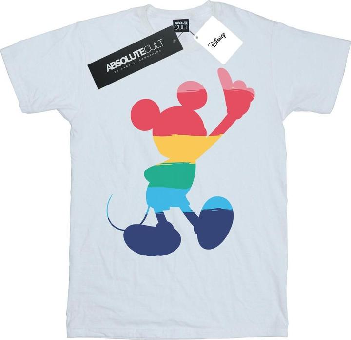 Actual product image Disney Mens Mickey Mouse Rainbow Pose T-Shirt (XL)