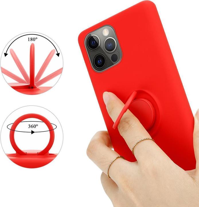 Productafbeelding Cadorabo TPU Vloeibare Ring Silicone Hoesje (Apple iPhone 12 Pro Max)