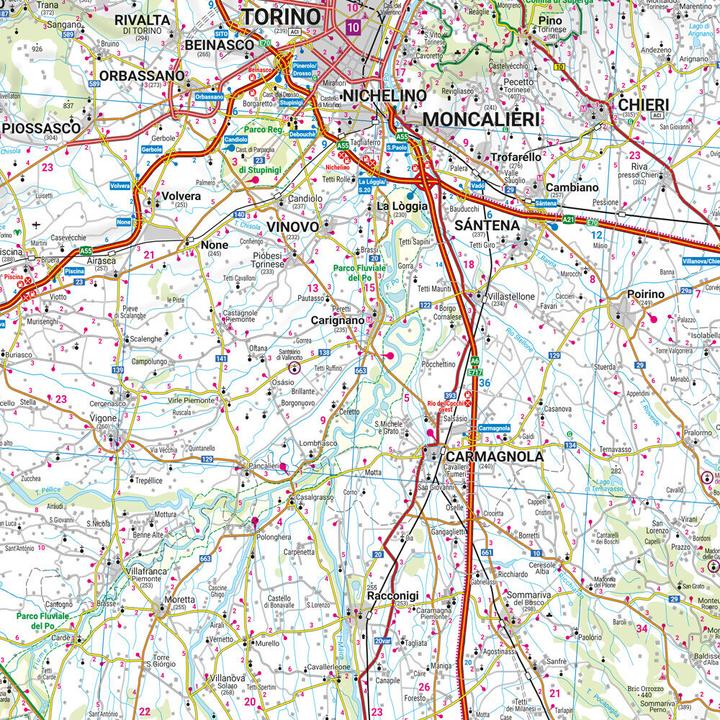 Produktbild Piemont - Aostatal, Strassen- und Freizeitkarte 1:150.000, freytag & berndt