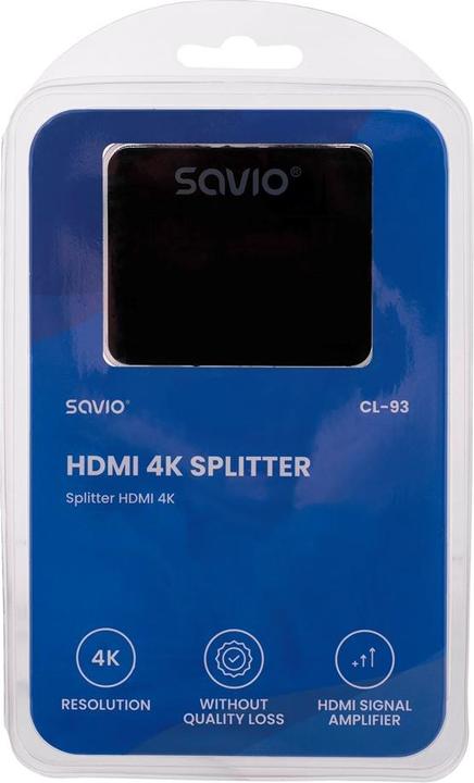 Actual product image Savio CL-93 video splitter HDMI