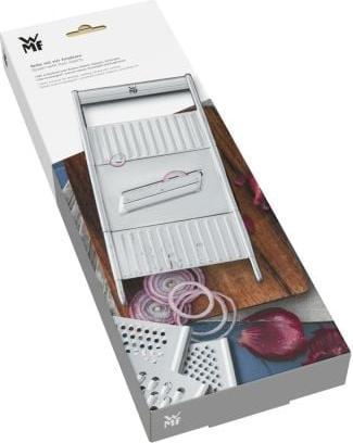 Produktbild WMF Gemüsereibe Küchenreibe 12x18cm 4 Aufsätze Hobeln Raspeln Reiben Schneiden Gourmet