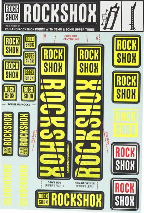 RockShox Kit autocollants pour fourche jusqu'au 2018