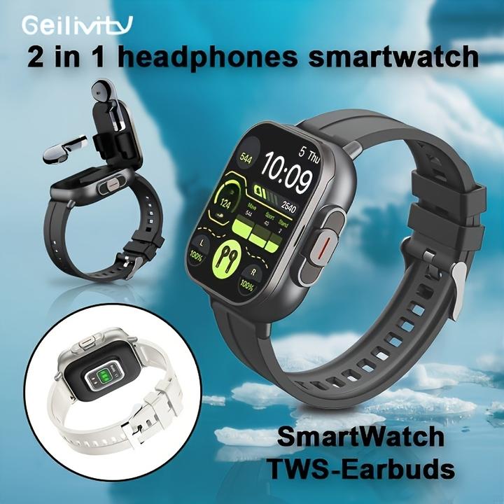 Produktbild PhoneLook GeiLiVity TWS Ohrhörer Smartwatch Sport Tracker Musikspiel Nachrichtenanzeige USB Aufladung (42 mm)