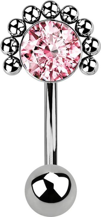 Image du produit Star Piercing selle or rose bouclier zigzag fontaine (sans laiton, Titane G23)