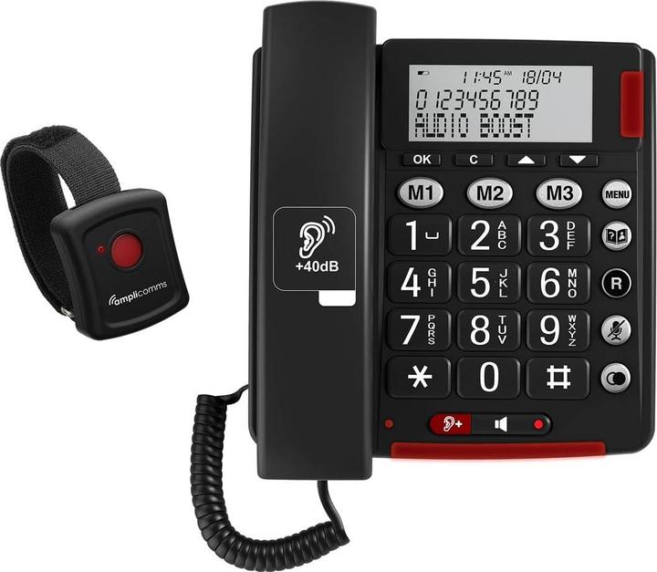 Immagine prodotto amplicom ms BigTel 50 Alarm Plus DE/FR Telefono analogico grigio scuro
