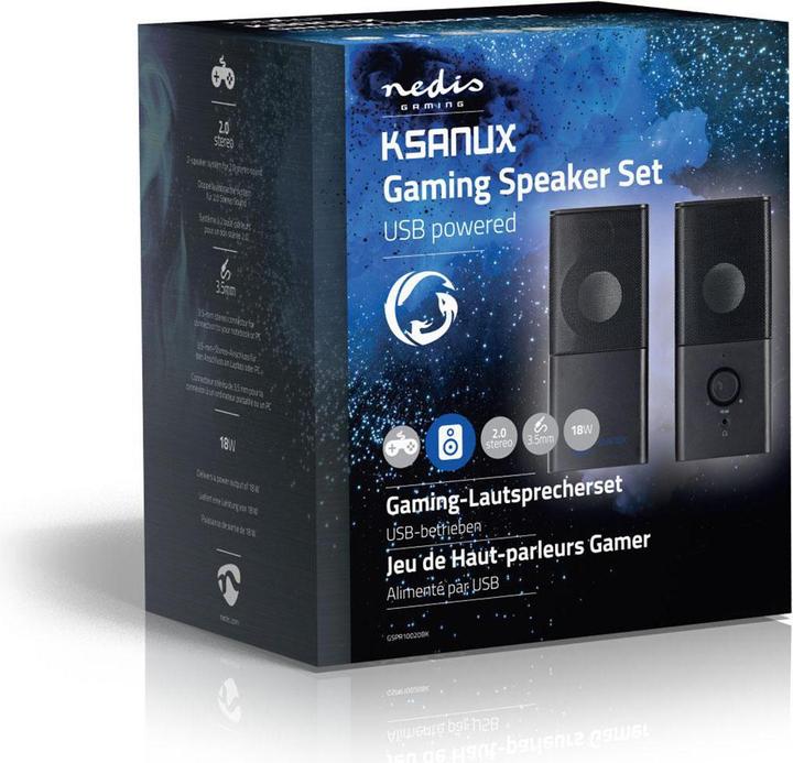 Actual product image Nedis Gaming Speaker GSPR10020BK