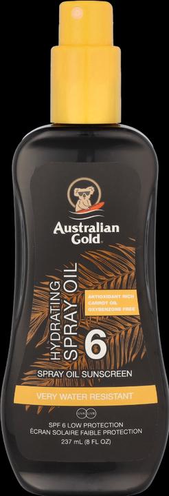 Immagine prodotto Australian Gold Olio spray (Spray solare, Olio abbronzatura, Fino a SPF 10, 237 ml)