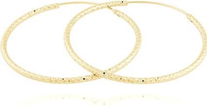 JVD Gold plated silver earrings rings SVLE0216XD5GO40 - Diameter: 3 cm