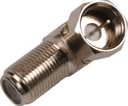 Teledan Antennenstecker, F-Steckverbinder-AdapterF-Stecker auf F-Buchse Winkel