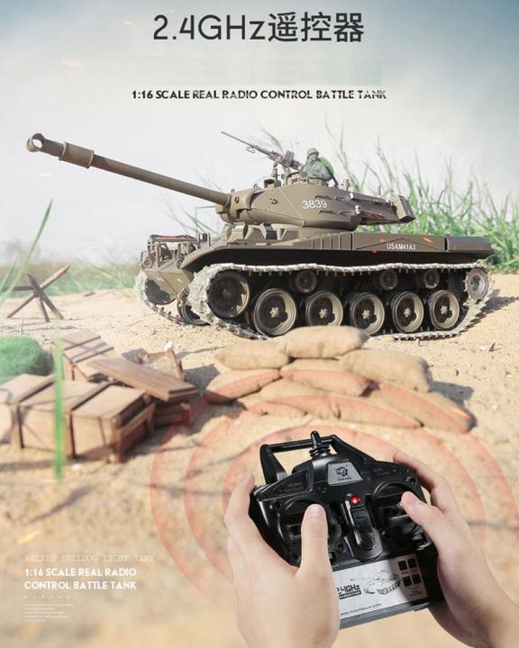 Produktbild Es-toys RC Panzer M41 A3 "WALKER BULLDOG" Heng Long 1:16 Mit R&S, Metallgetriebe Und Metallketten... (RTR Ready-to-Run)