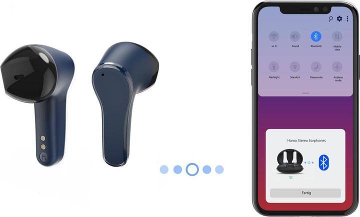 Produktbild Hama Bluetooth®-Kopfhörer Spirit Unchained, True Wireless Earbuds, ENC, FC, BL (ANC, 16 h, Kabellos)