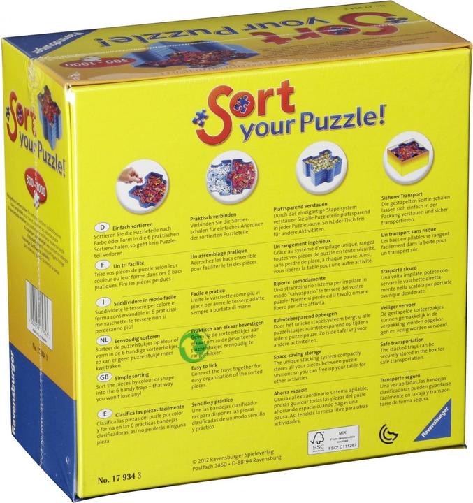 Image du produit Ravensburger Triez votre puzzle! (1000 pièces)