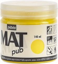 Actual product image Pebeo Acrylic Mat Pub (Primary yellow, 140 ml)