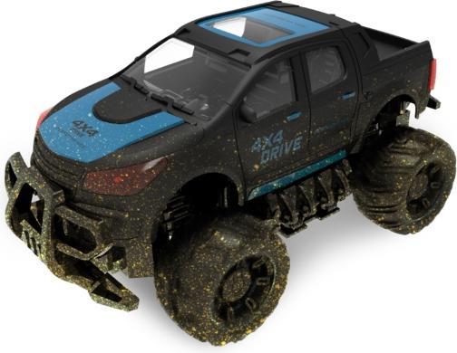 Actual product image MCU Fjernstyret Mud Off-Road Truck 1:18 Sort/Blå, 2.4G