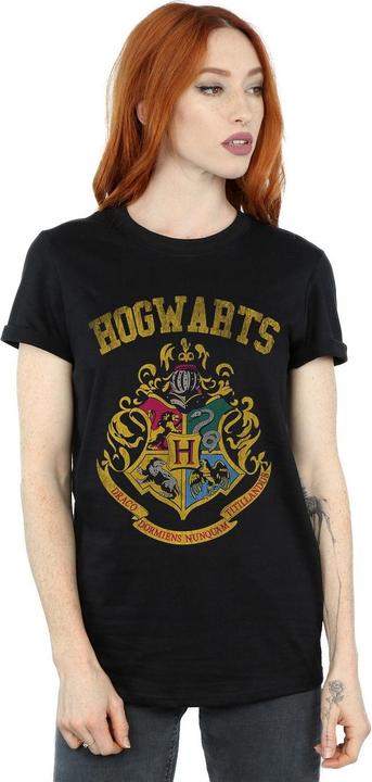 Actual product image Womens/Ladies Hogwarts Varsity Cotton Boyfriend T-Shirt (5XL)