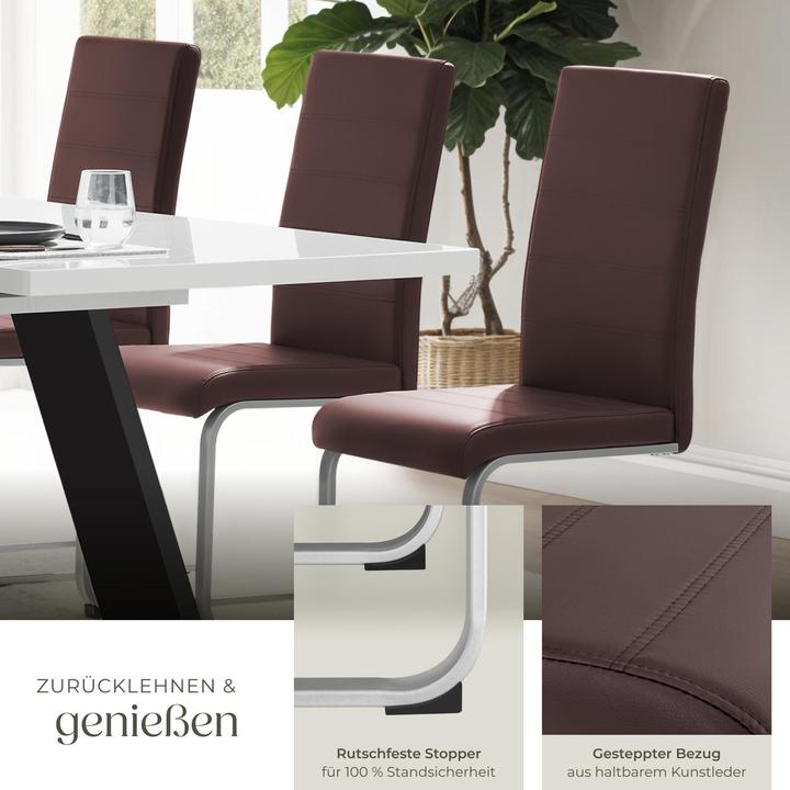 Produktbild tectake 4x Schwingstuhl