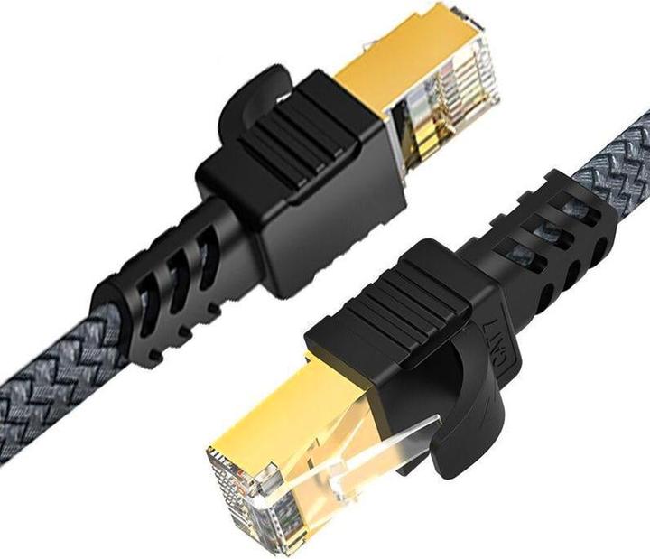 Produktbild Hermex 20m Netzwerkkabel Flachkabel Ethernet LAN Kabel RJ45 Cat. 7 UTP (U/UTP, CAT7, 20 m)